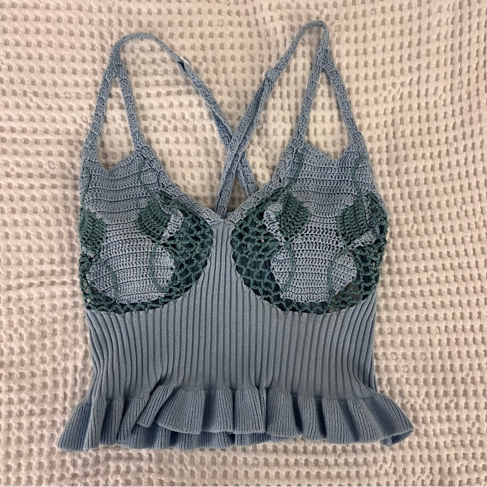 House of Sunny Light Blue Knit Top